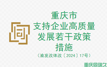 重庆市支持企业高质量发展若干政策措施（渝发改体改〔2024〕17号）(图1)